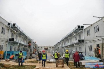 建筑工地上的集裝箱活動房，安全最重要！